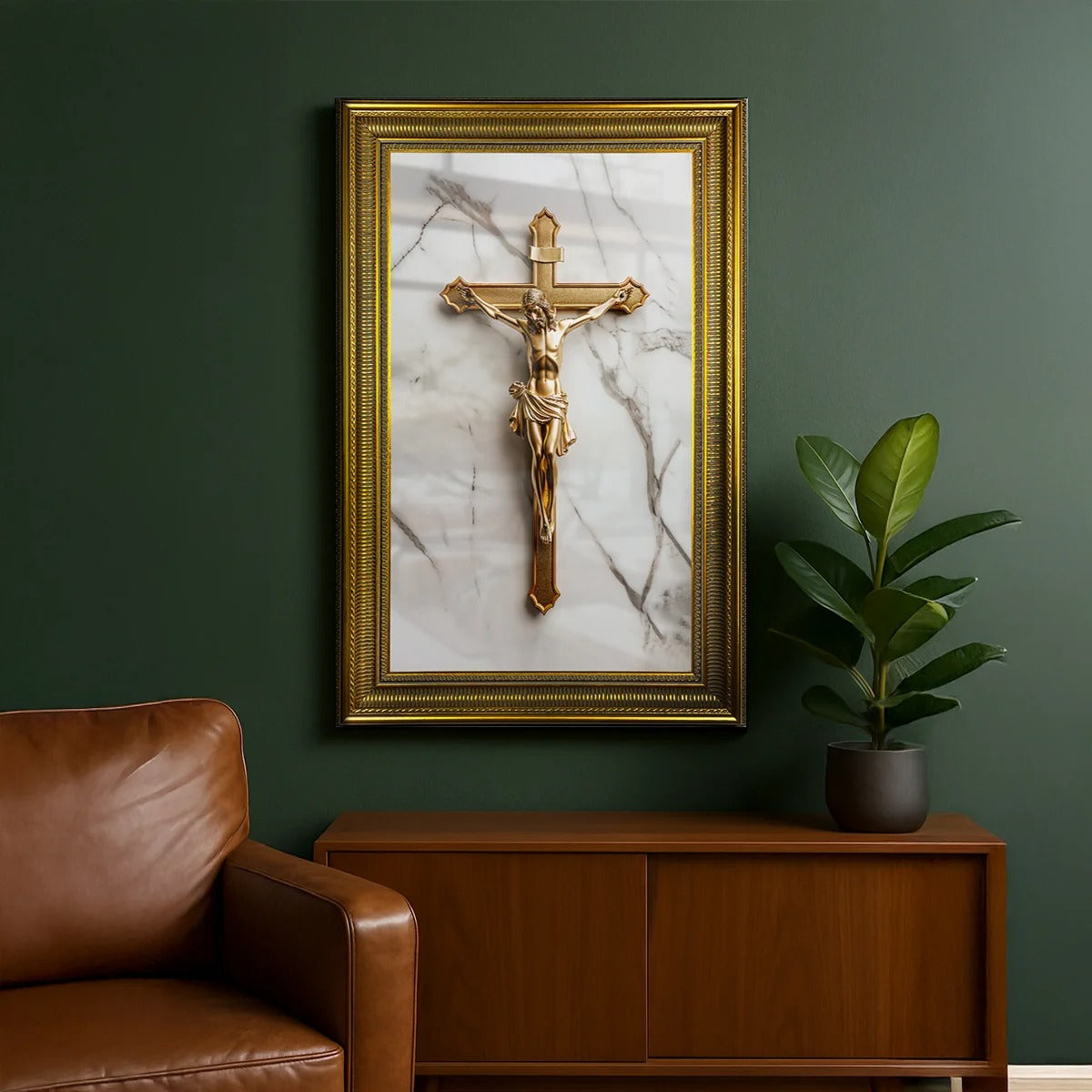 Christ’s Cross on Marble V1333 Canvas
