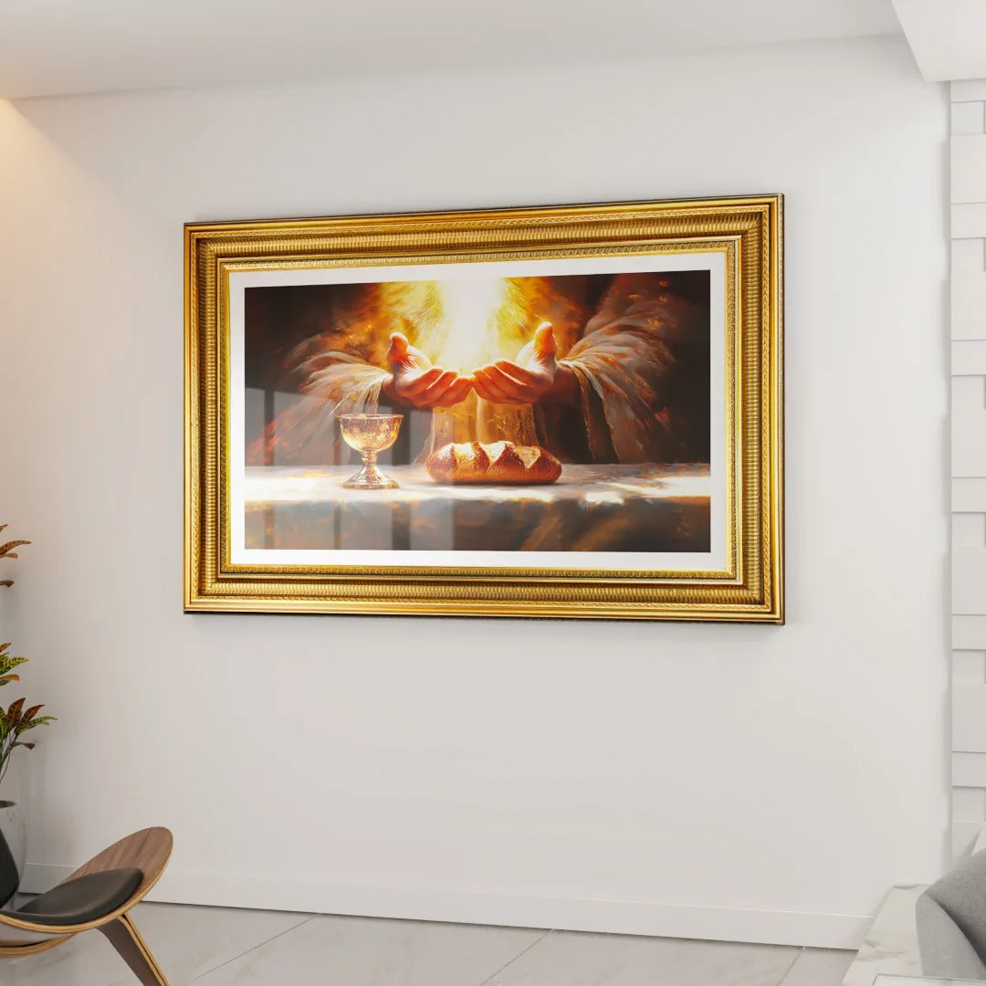 Blessed Bread and Wine Canvas