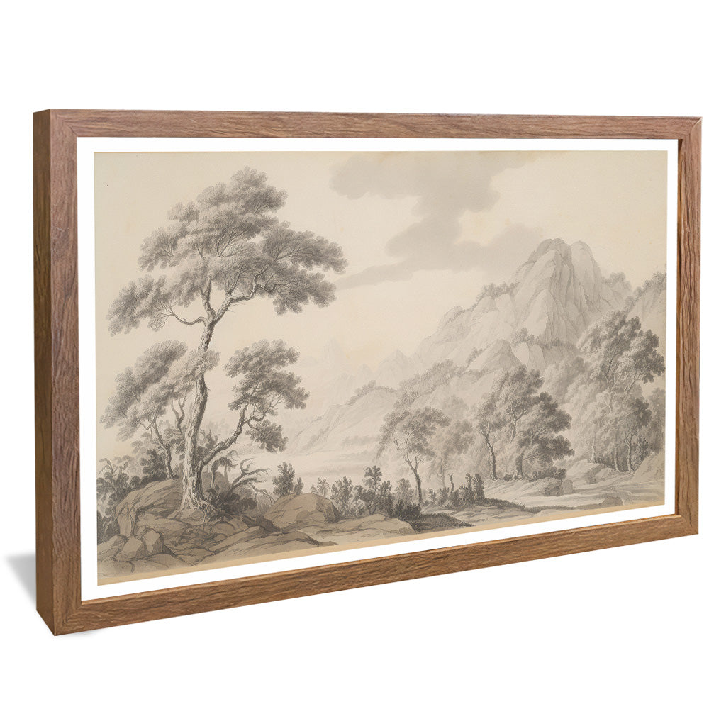 Forest and Mountain Painting V2500 Canvas