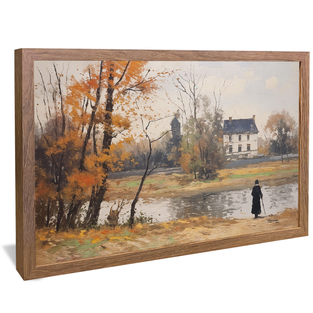 Painting of Woman in the Lake V2485 Canvas