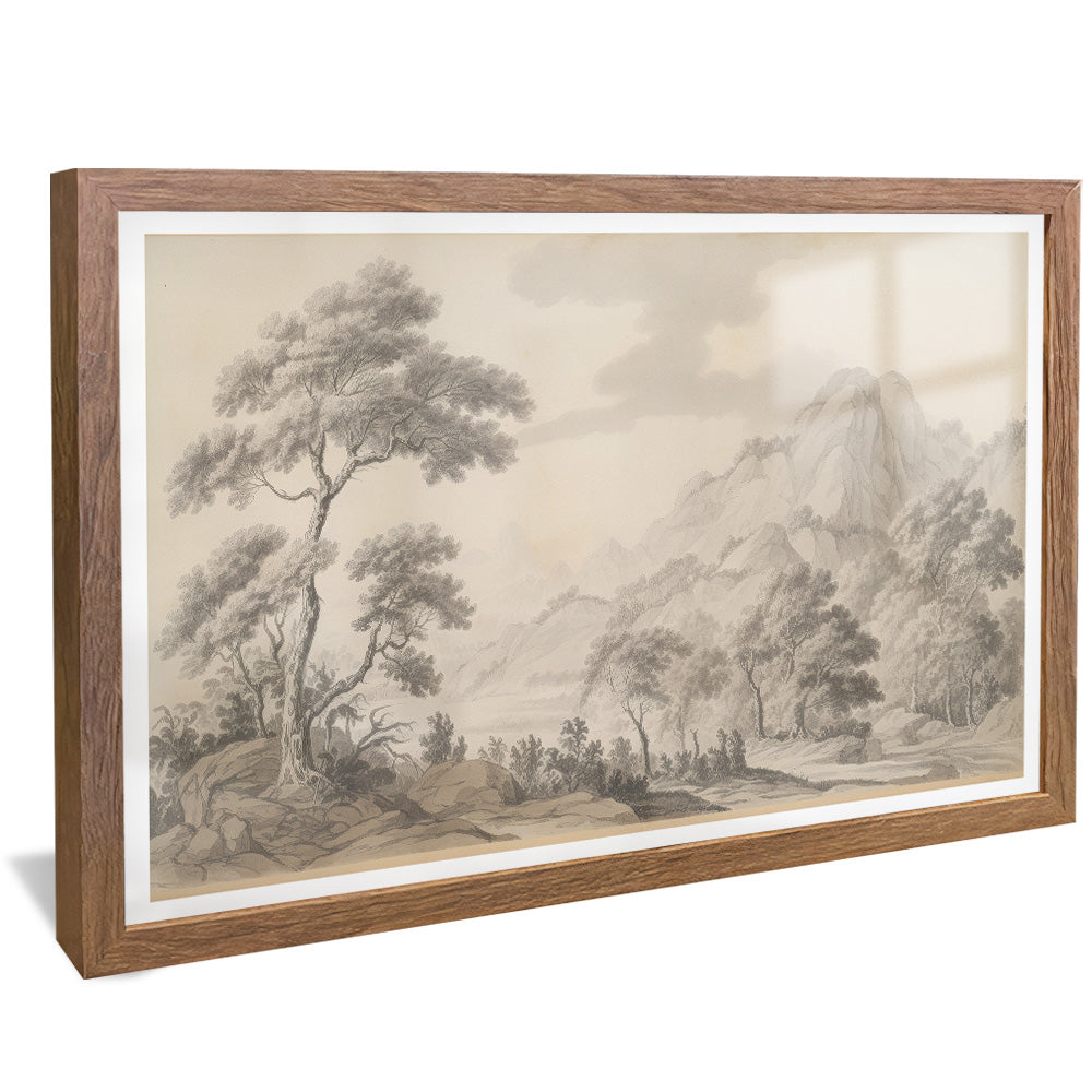 Forest and Mountain Painting V2500 Canvas