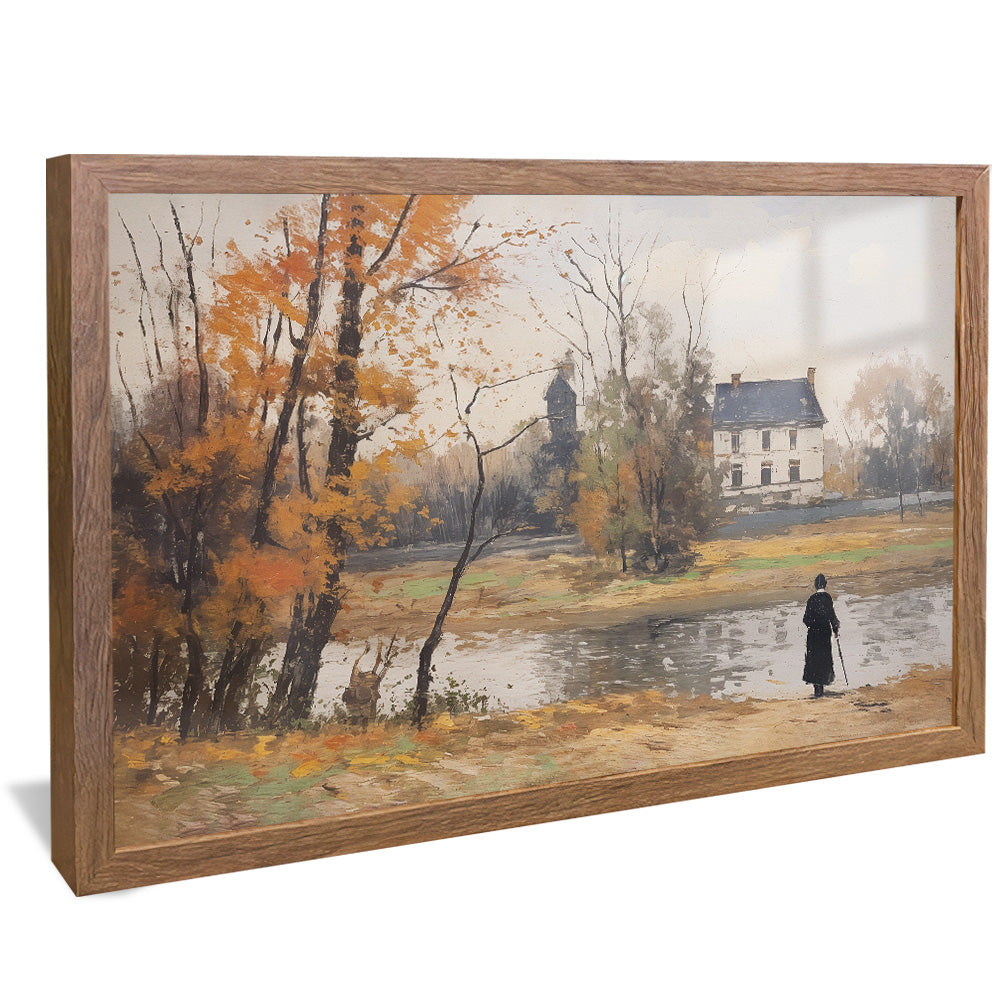 Painting of Woman in the Lake V2485 Canvas
