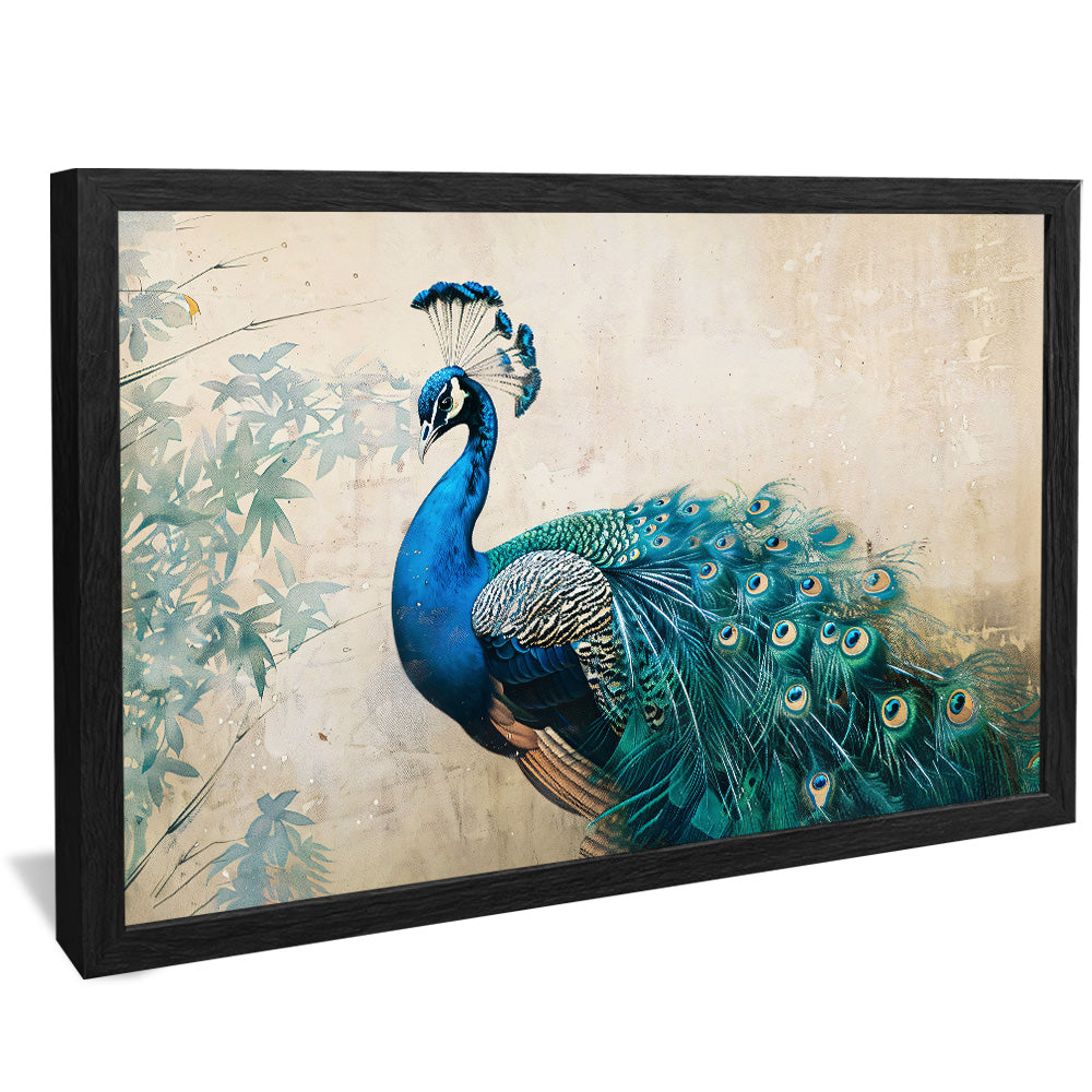 Vintage Peacock V2506 Canvas