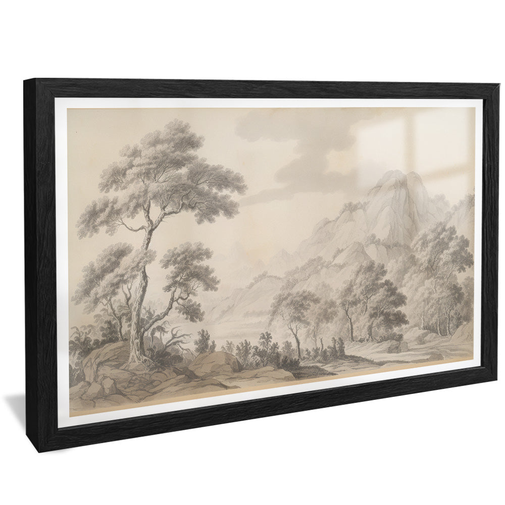Forest and Mountain Painting V2500 Canvas