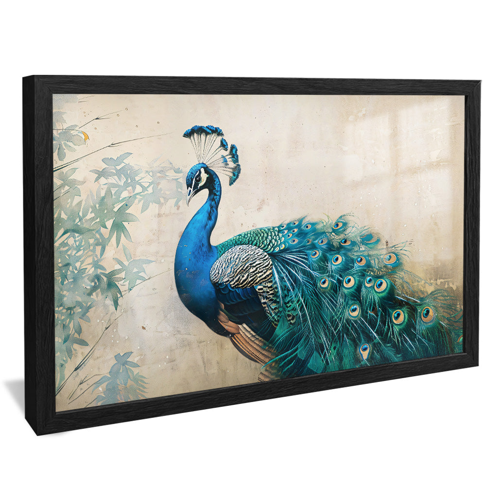 Vintage Peacock V2506 Canvas