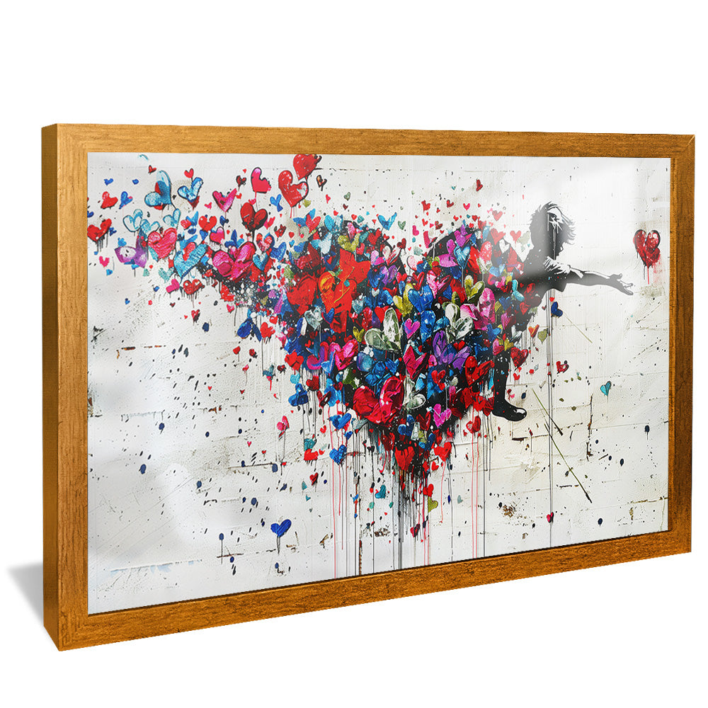 Banksy Hearts in Motion V2484 Canvas