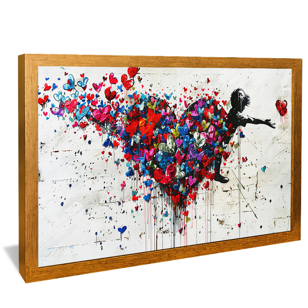 Banksy Hearts in Motion V2484 Canvas