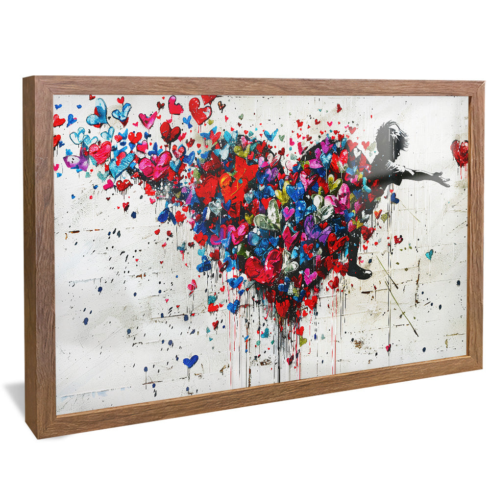 Banksy Hearts in Motion V2484 Canvas