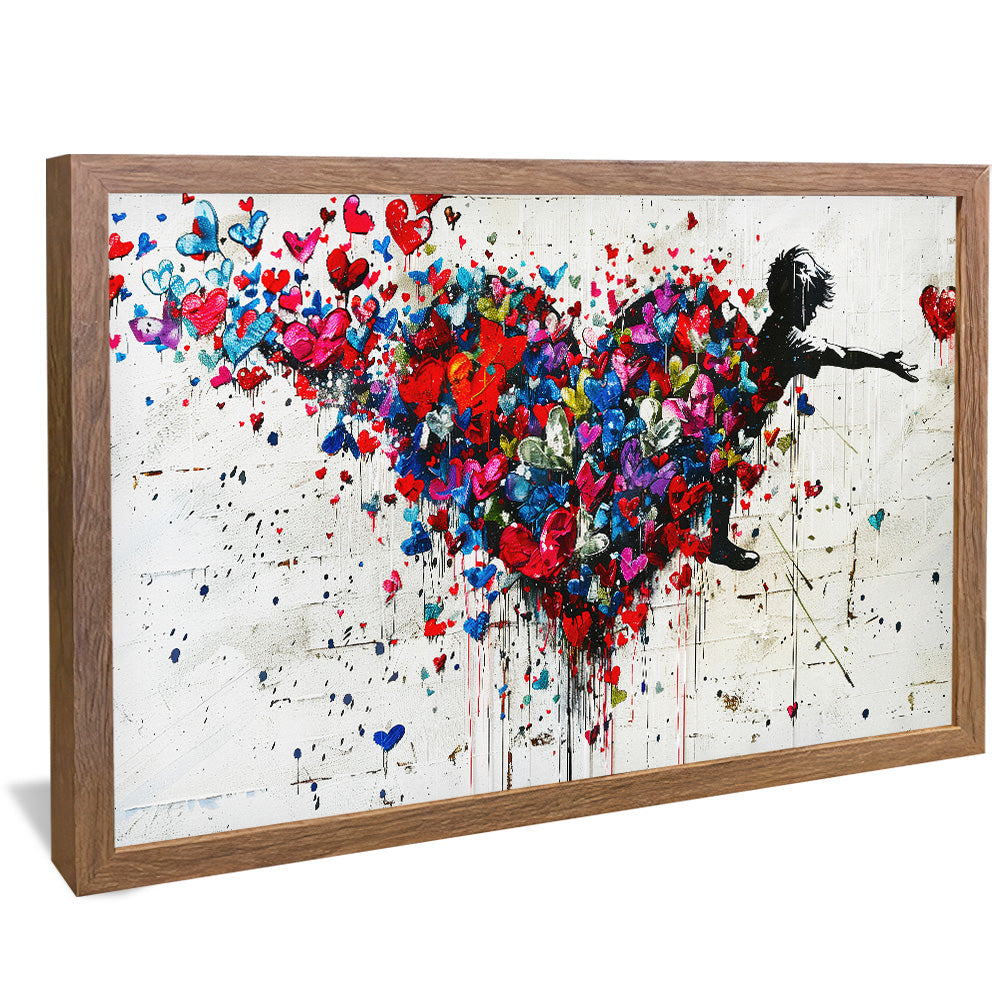 Banksy Hearts in Motion V2484 Canvas