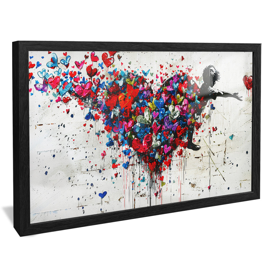 Banksy Hearts in Motion V2484 Canvas