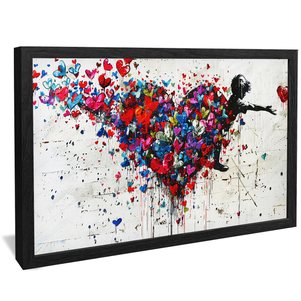 Banksy Hearts in Motion V2484 Canvas