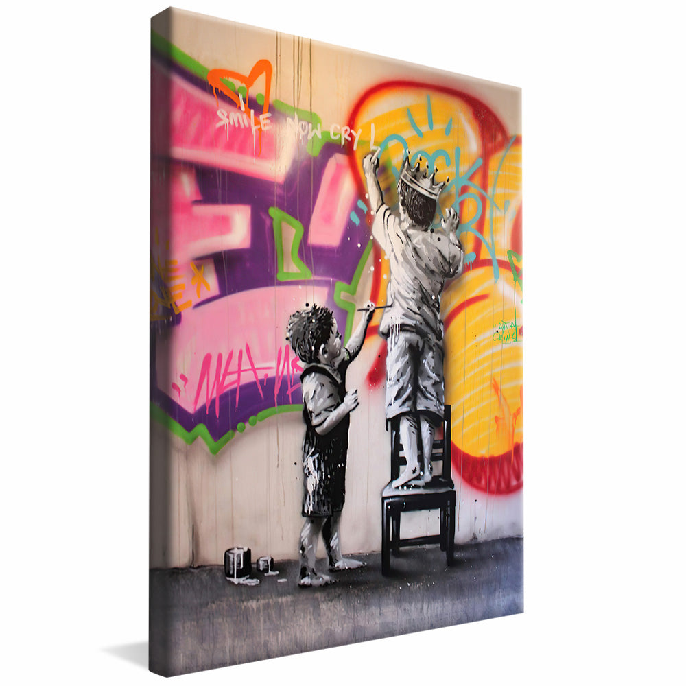 Children and the Street V2219 Canvas