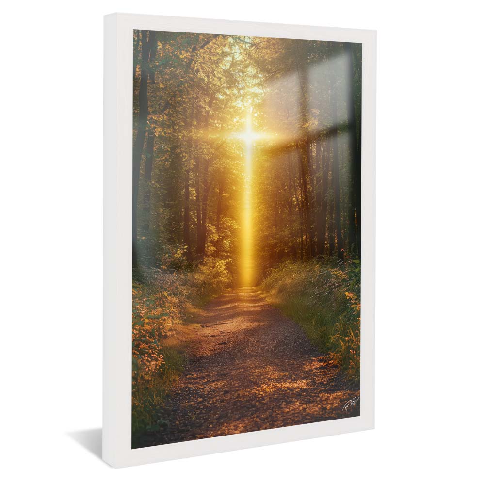 Cross at Sunset in the Forest V2242 Canvas