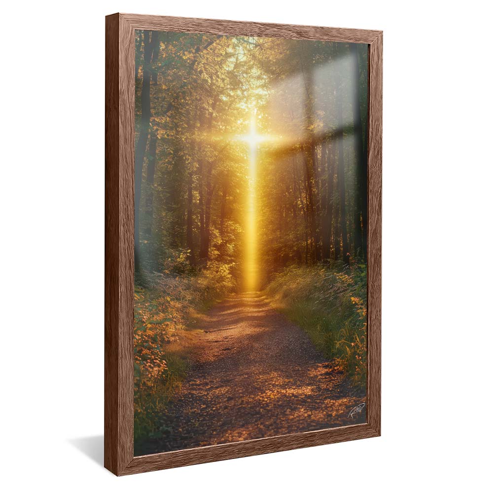 Cross at Sunset in the Forest V2242 Canvas