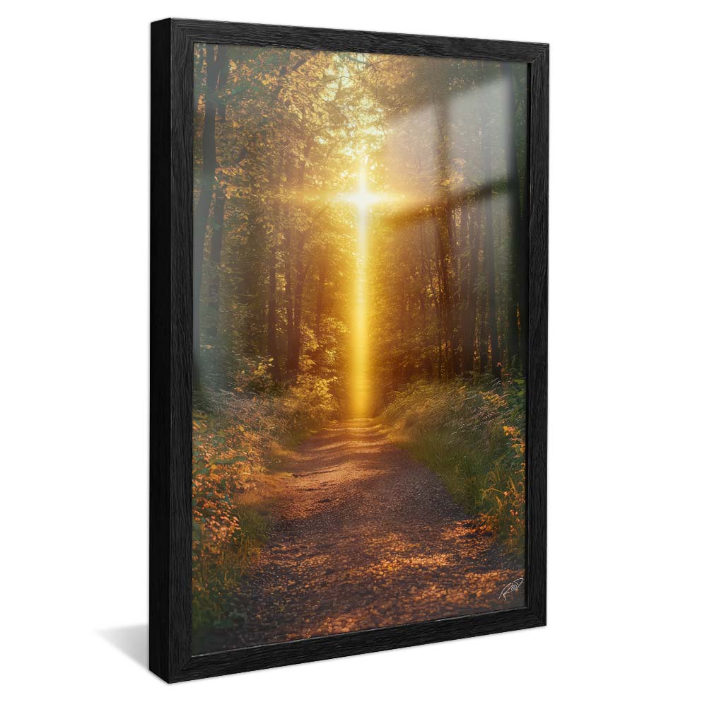 Cross at Sunset in the Forest V2242 Canvas