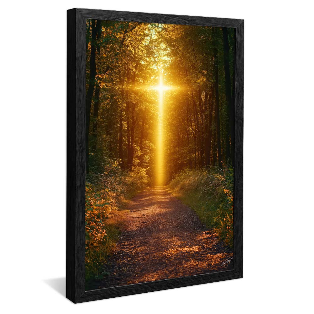 Cross at Sunset in the Forest V2242 Canvas