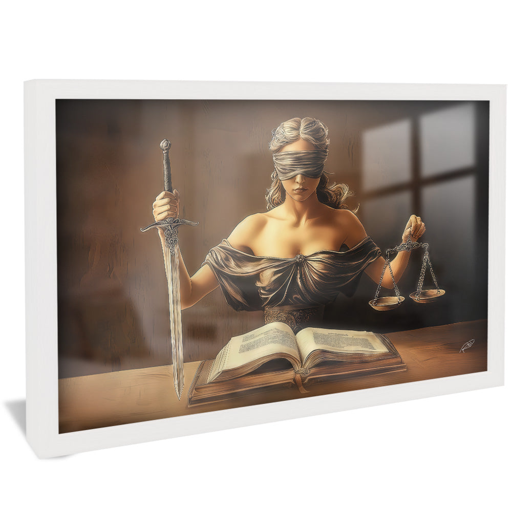 Decorative Canvas Goddess of Justice and Her Book V2170
