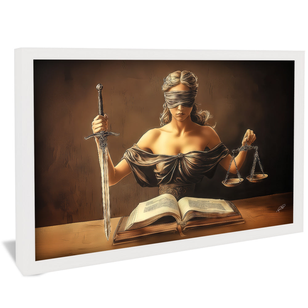 Decorative Canvas Goddess of Justice and Her Book V2170