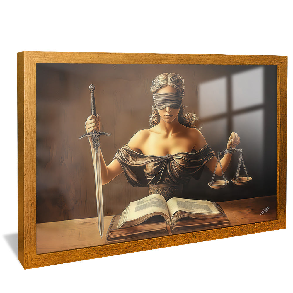 Decorative Canvas Goddess of Justice and Her Book V2170