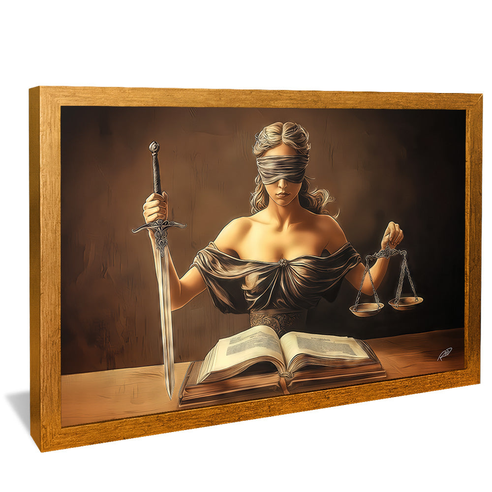 Decorative Canvas Goddess of Justice and Her Book V2170