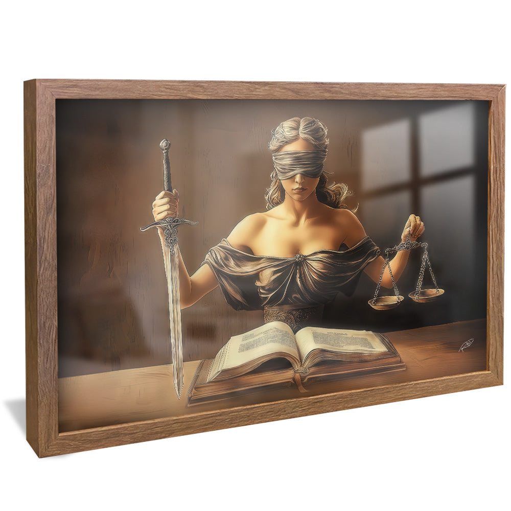 Decorative Canvas Goddess of Justice and Her Book V2170
