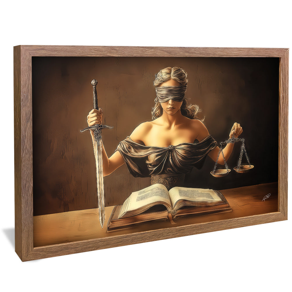 Decorative Canvas Goddess of Justice and Her Book V2170