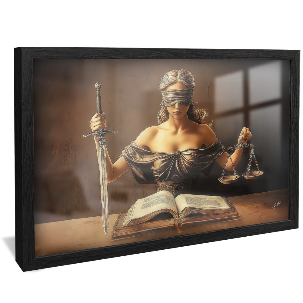 Decorative Canvas Goddess of Justice and Her Book V2170