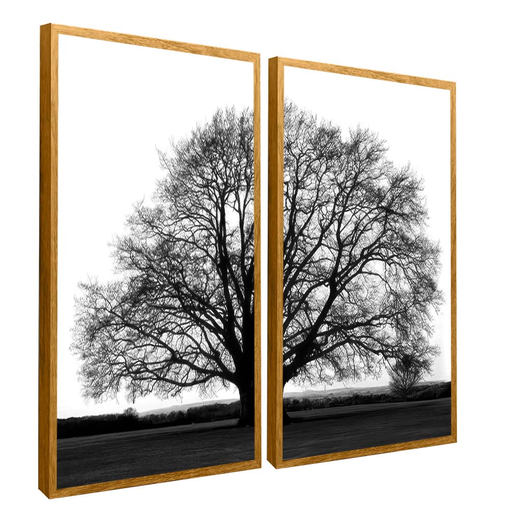 Black and White Tree Duo V2200 Canvas