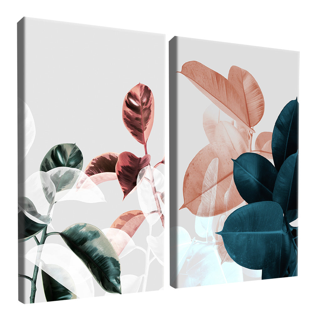 Neutral Floral Duo V2187 Canvas