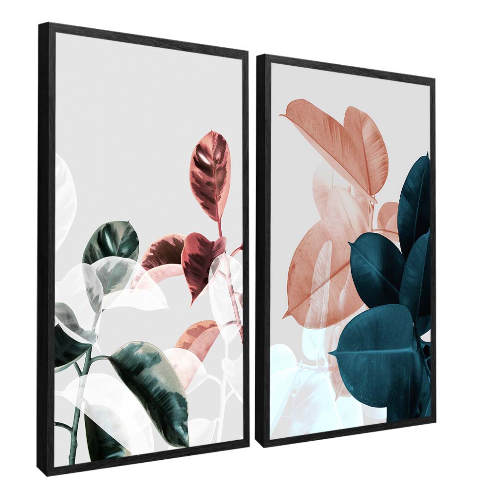 Neutral Floral Duo V2187 Canvas