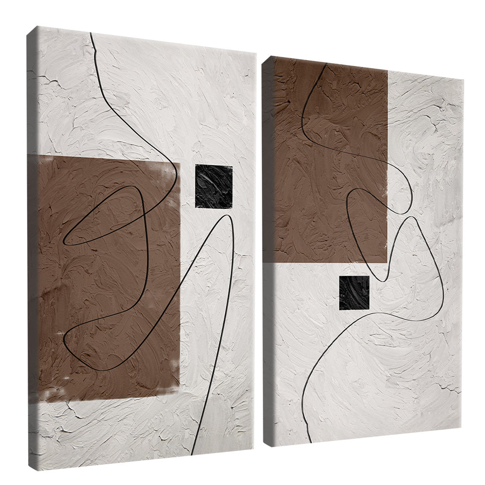 Minimalist Lines Panel Duo V2343 Canvas