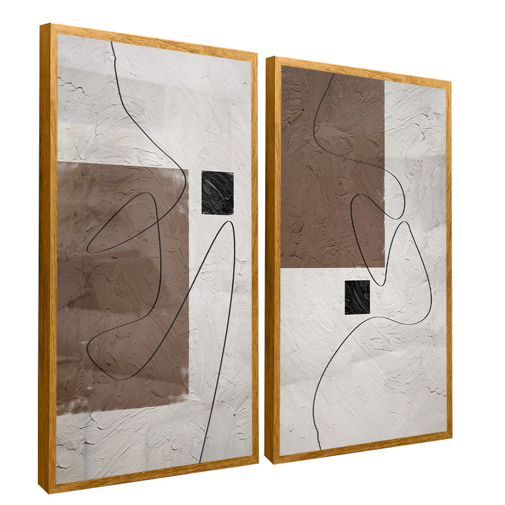 Minimalist Lines Panel Duo V2343 Canvas
