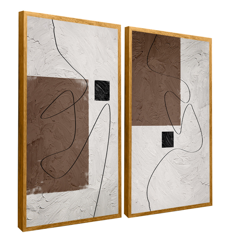 Minimalist Lines Panel Duo V2343 Canvas
