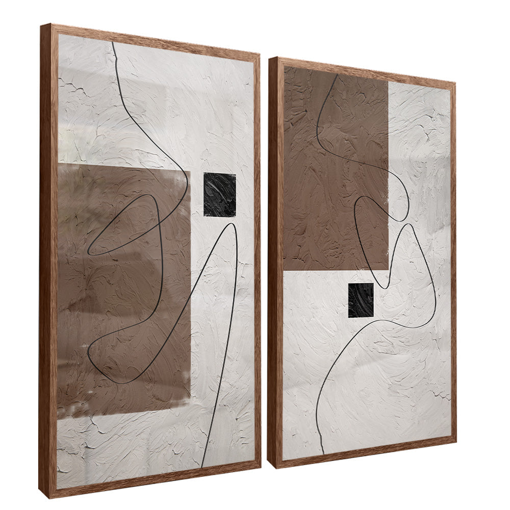 Minimalist Lines Panel Duo V2343 Canvas