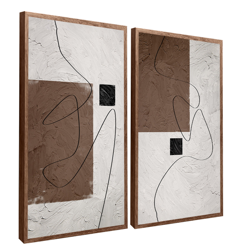Minimalist Lines Panel Duo V2343 Canvas