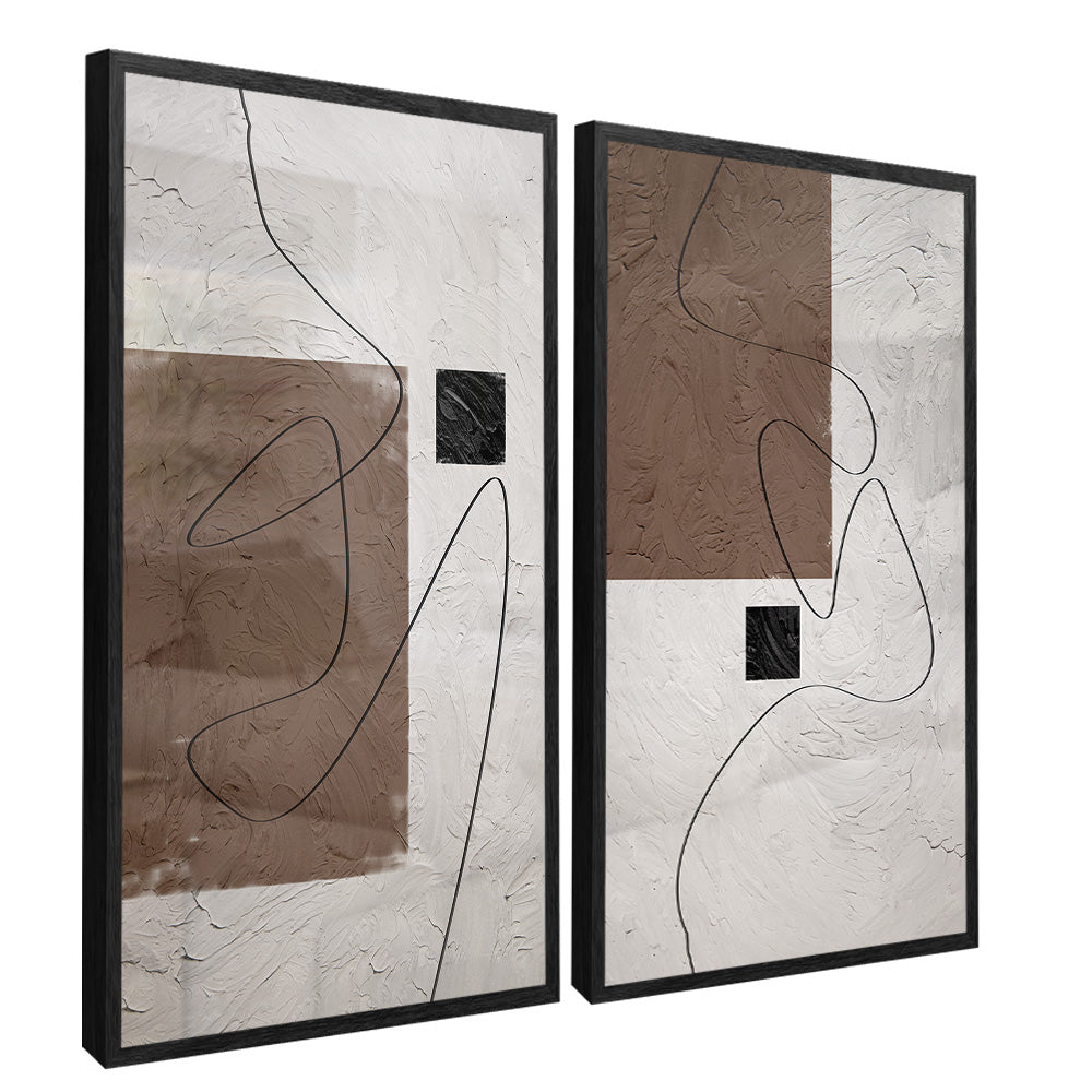 Minimalist Lines Panel Duo V2343 Canvas