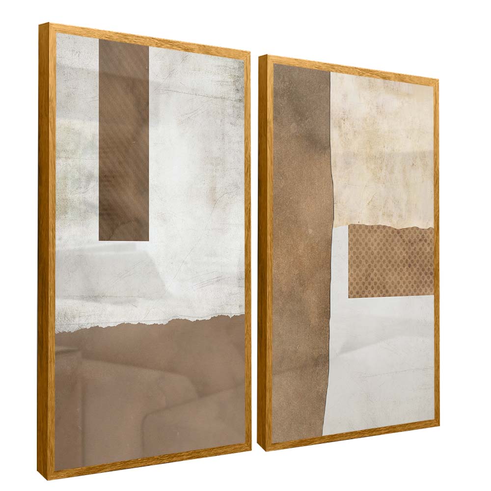 Rustic Abstract Panel Duo V2348 Canvas
