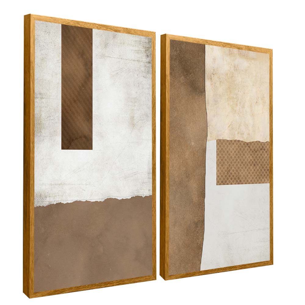 Rustic Abstract Panel Duo V2348 Canvas