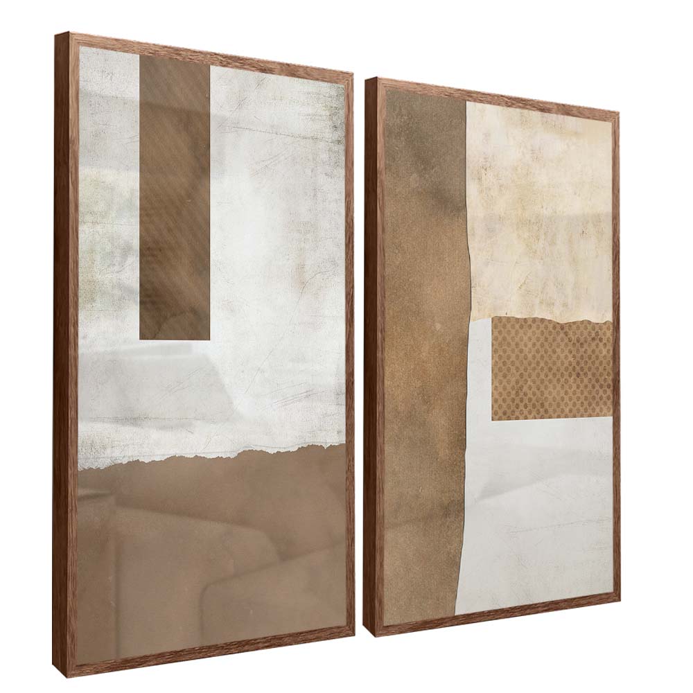 Rustic Abstract Panel Duo V2348 Canvas