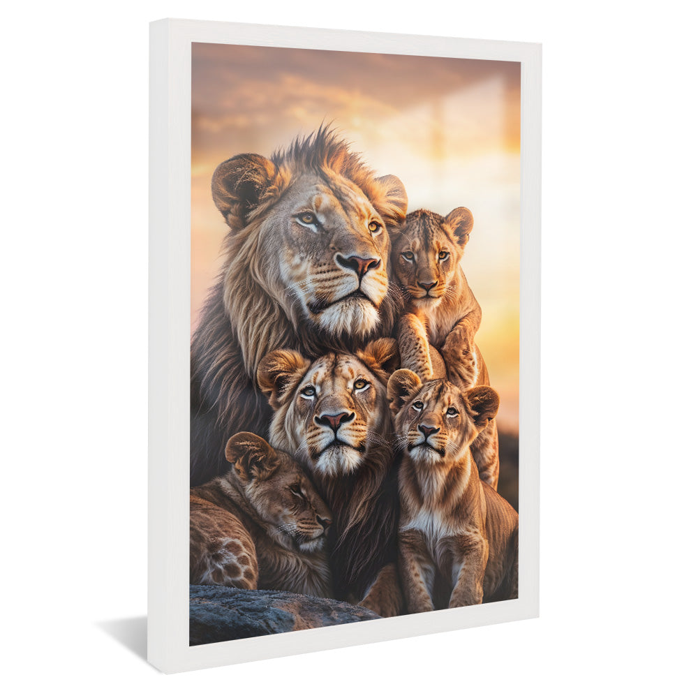 Lion Family V4 V2257 Canvas
