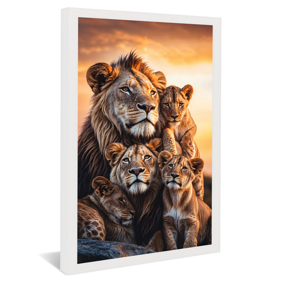 Lion Family V4 V2257 Canvas