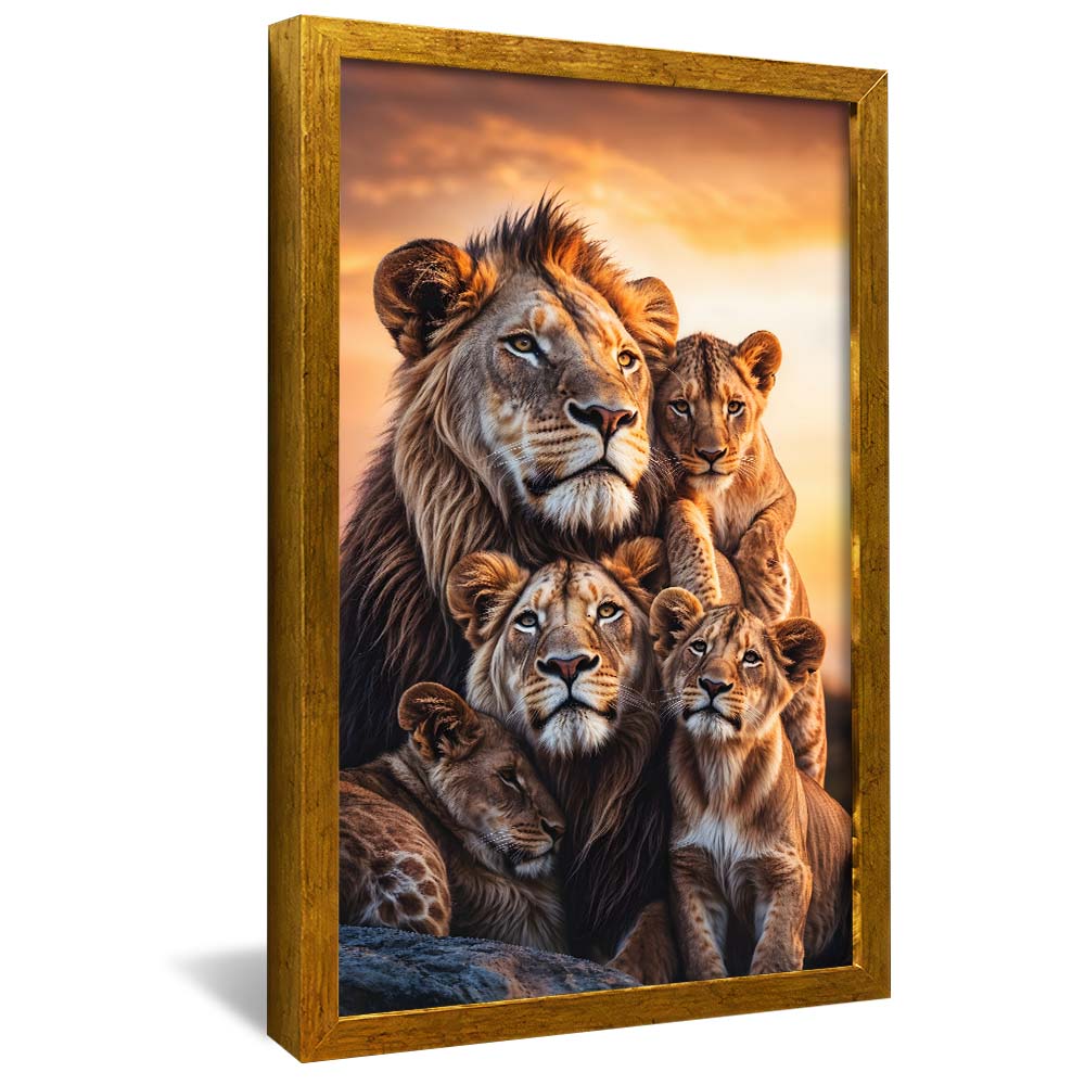 Lion Family V4 V2257 Canvas