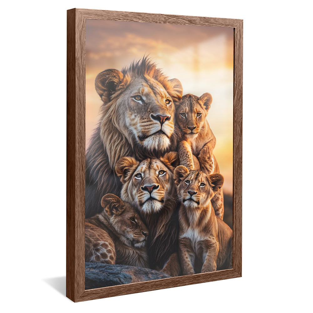 Lion Family V4 V2257 Canvas