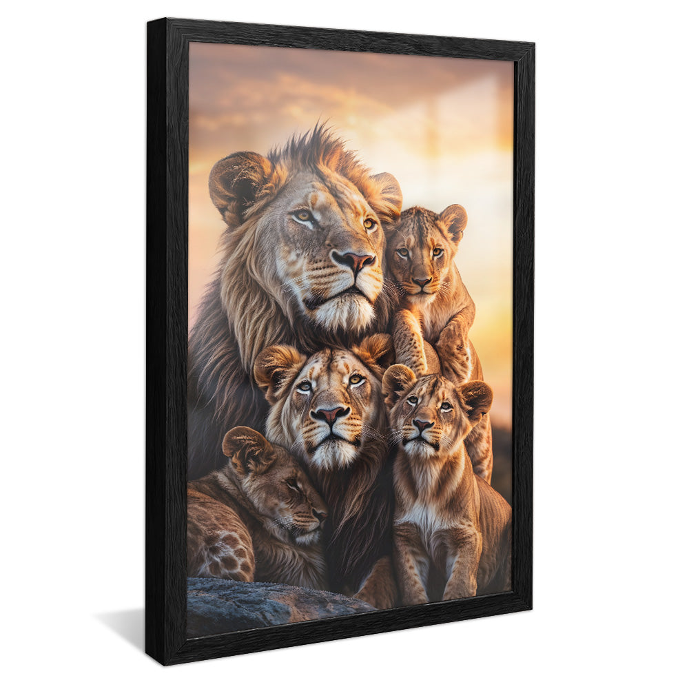 Lion Family V4 V2257 Canvas