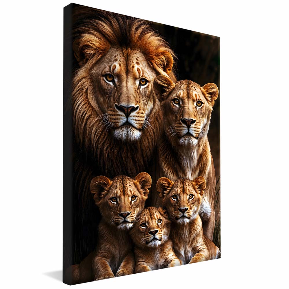 Lion Family V3 V2243 Canvas