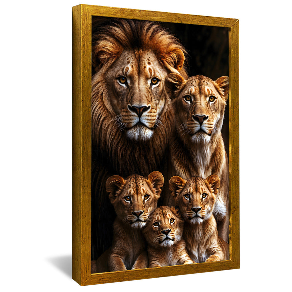 Lion Family V3 V2243 Canvas