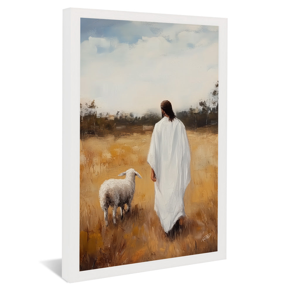 Jesus and the Lamb V2188 Canvas