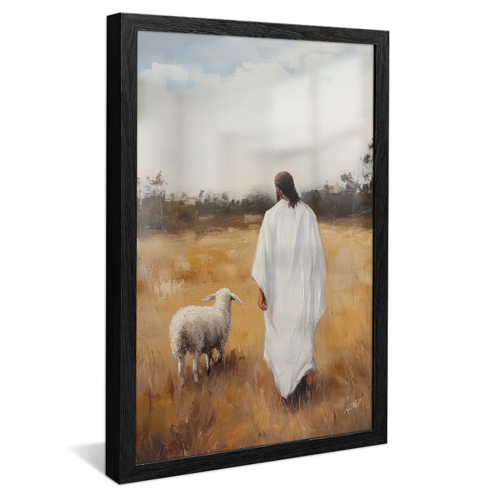 Jesus and the Lamb V2188 Canvas