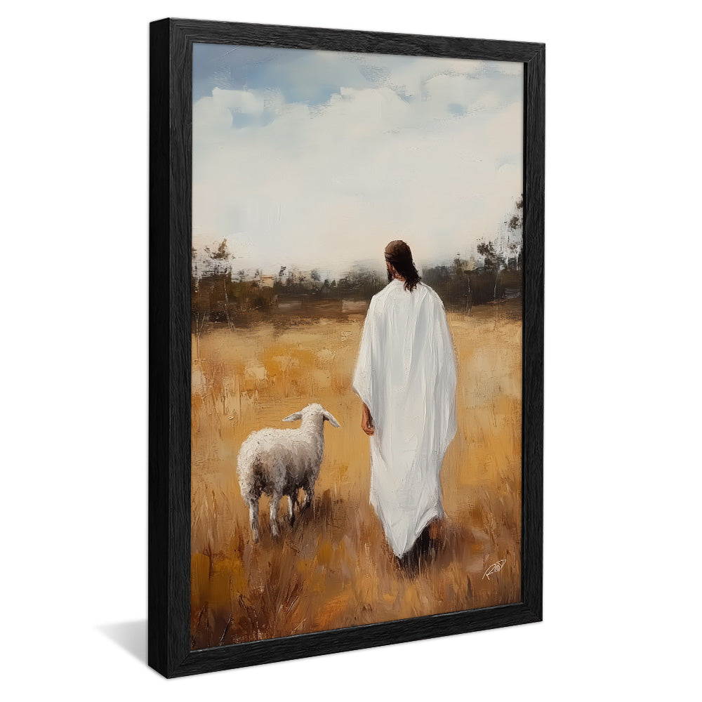 Jesus and the Lamb V2188 Canvas
