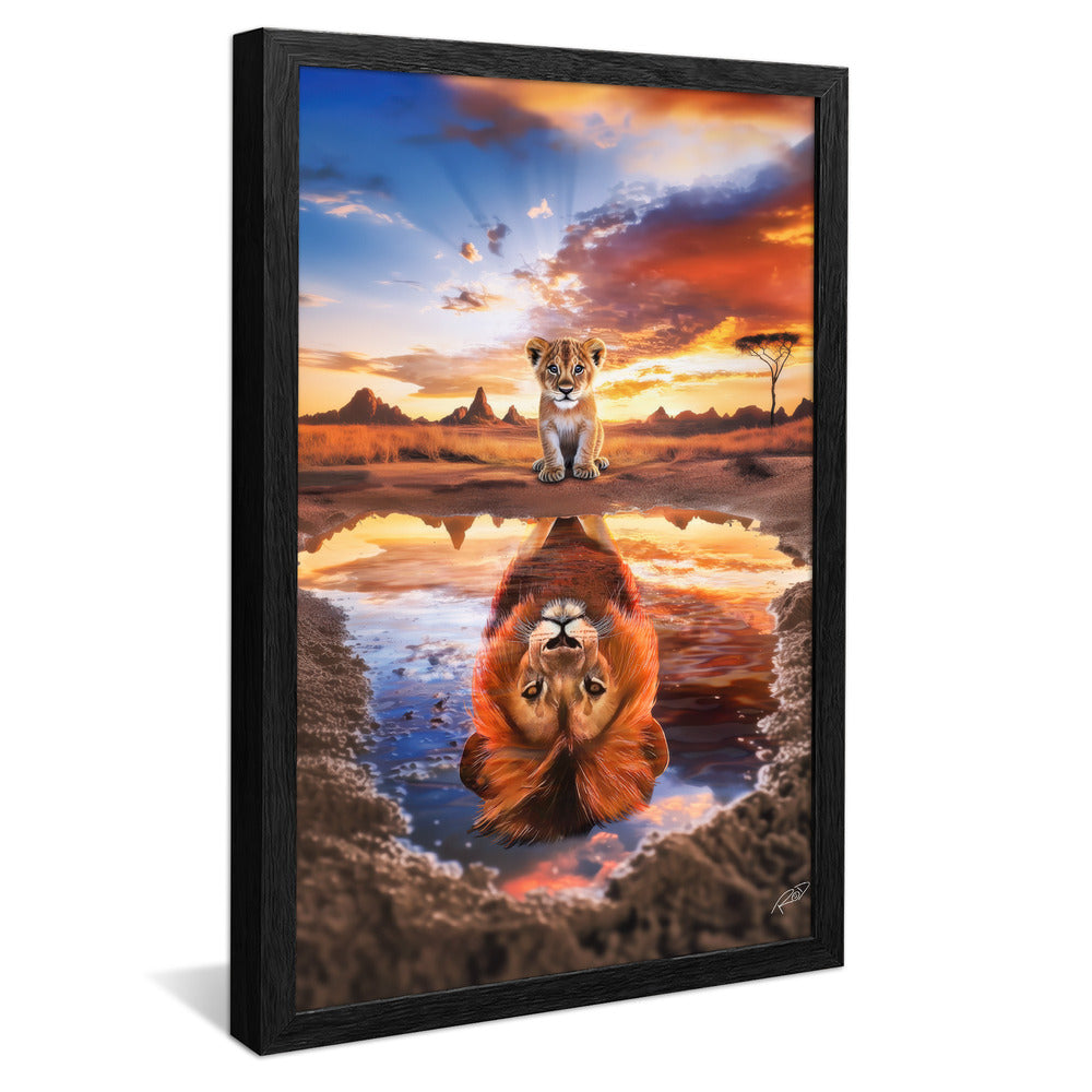 Lion Reflection V2247 Canvas